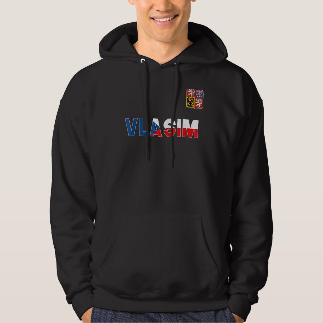 Vlasim Czech Republic Heart Flag Lion Coat Of Arm  Hoodie (Front)