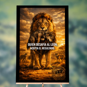 VLLC Lion Vs Wolf Motivational Quote Lion King Wal Acrylic Sign