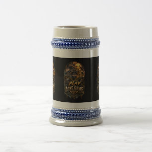 VLLC Play The Long Game Motivation Crocodile Graph Beer Stein