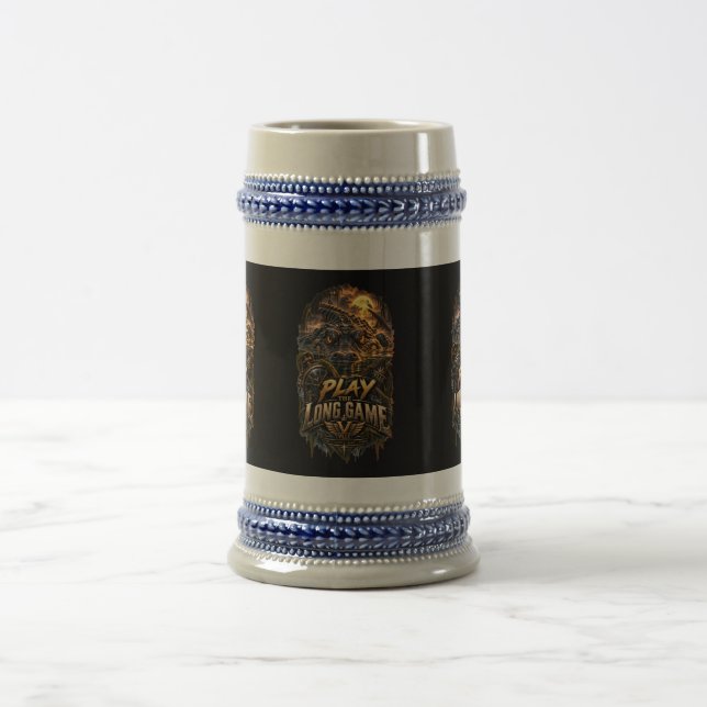 VLLC Play The Long Game Motivation Crocodile Graph Beer Stein (Center)
