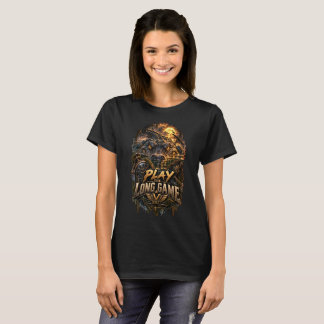 VLLC Play The Long Game Motivation Crocodile Graph T-Shirt