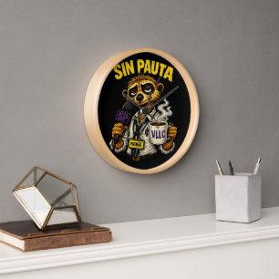 VLLC Tired Journalist Meerkat Press Coffee Mug Clock