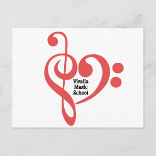 VMS Clef Heart Postcard