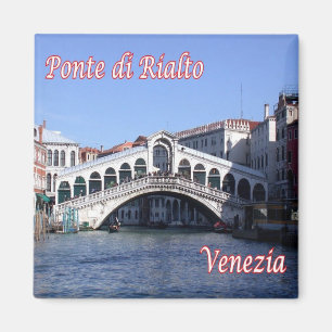 VNT027 VENICE, Rialto Bridge, Italy, Fridge Magnet