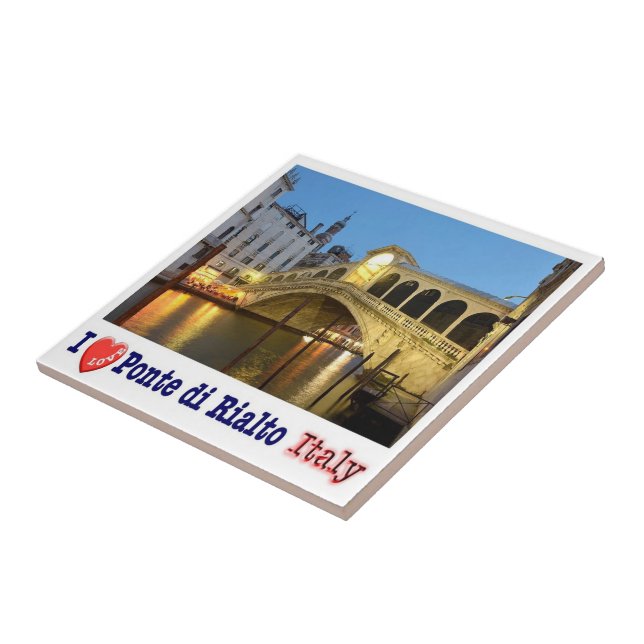 VNT029 VENICE, Rialto Bridge, Italy, Tile (Side)
