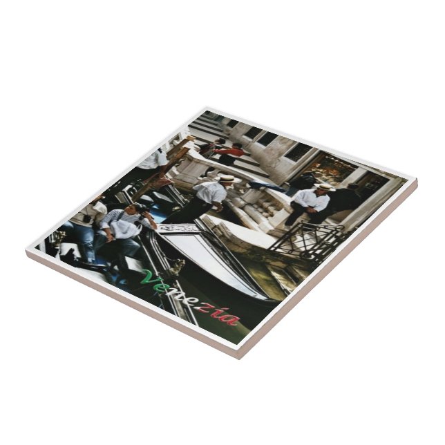 VNT060 VENICE, Gondolas, Veneto, Italy, Tile (Side)