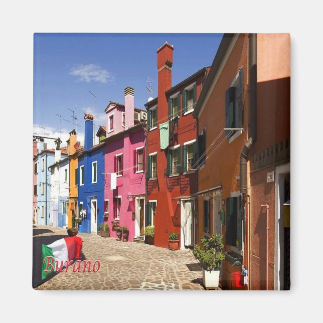 VNT071 BURANO, VENICE, Veneto, Italy, Fridge Magnet (Front)