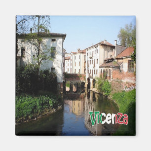 VNT076 VICENZA, Boat Bridge, Veneto, Italy, Fridge Magnet