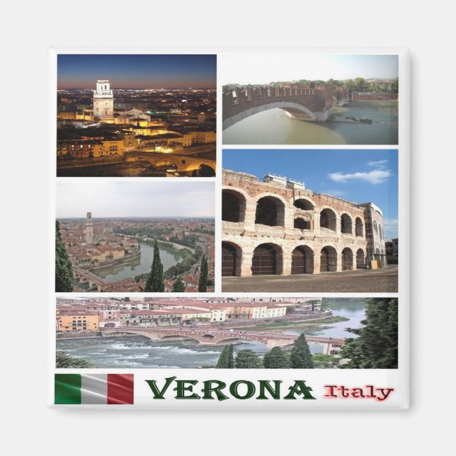 VNT088 VERONA, Mosaic, Verona, Italy, Fridge Magnet