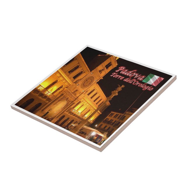 VNT107 PADOVA, Clock Tower, Veneto, Italy, Tile (Side)