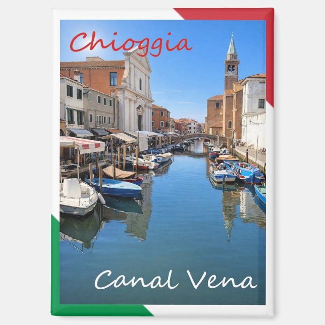 VNT116 CHIOGGIA, Canal Vena, Veneto, Italy, Fridge Magnet (Front)