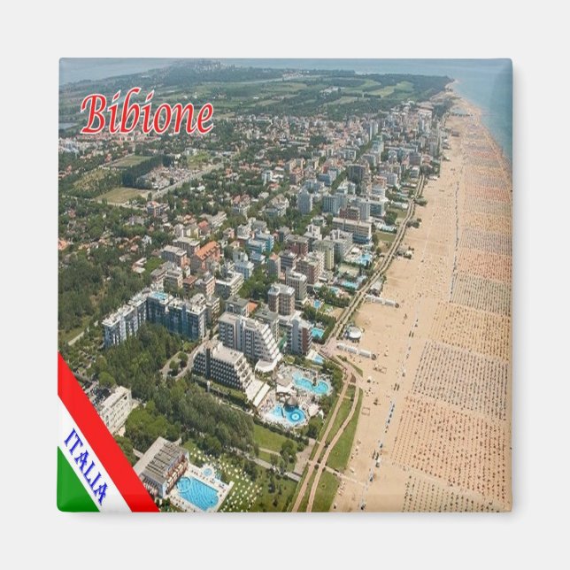 VNT120 BIBIONE, Aerial View, Veneto, Italy, Fridge Magnet (Front)