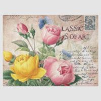 Vntage floral any purpose party tissue