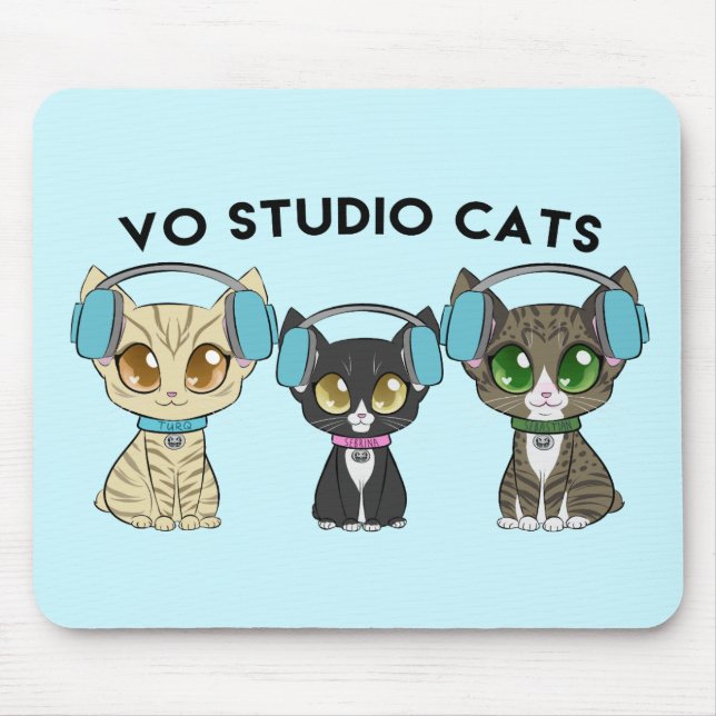 VO Studio Cats Mouse Pad (Front)