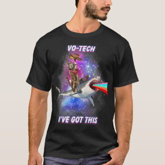 Vo Tech School Ive Got This Cute Cat Shark Rainbow T-Shirt
