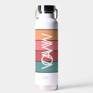 VOAWW Retro Stripes Water Bottle