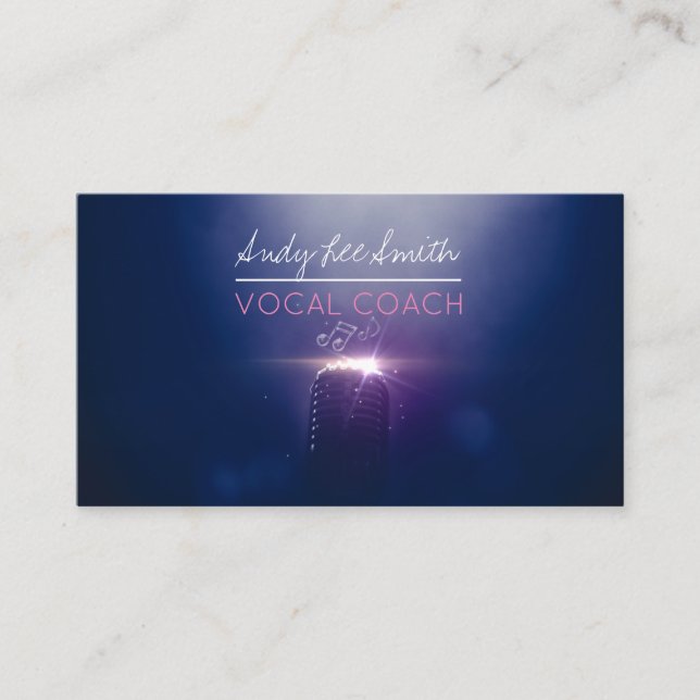Vocal Coach Singer Business Card (Front)
