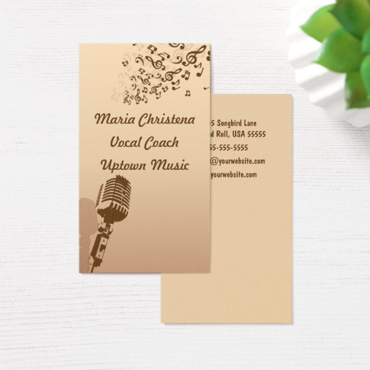 Vocal Coach, Singer, Songwriter Business Card