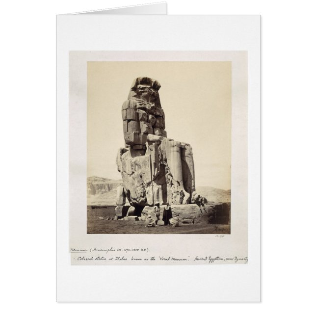 "Vocal Memnon", statue de Colossal d'Amenhotep I (Devant)
