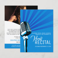 Vocal recital classic microphone music blue