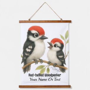 Vocal Red-bellied Woodpecker Hanging Tapestry