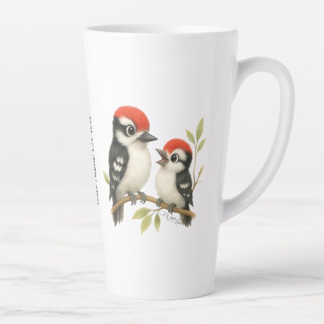 Vocal Red-bellied Woodpecker Latte Mug (Right)