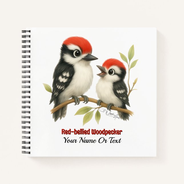 Vocal Red-bellied Woodpecker Notebook (Front)