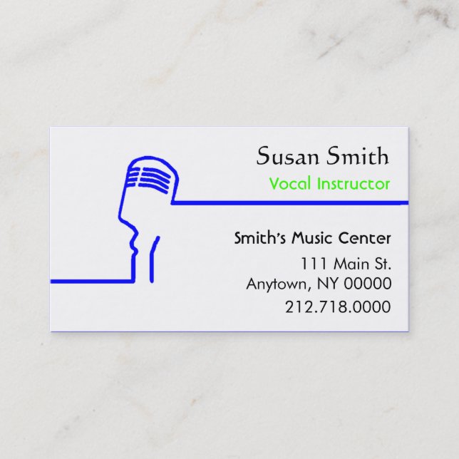 Vocalist Business Card (Front)