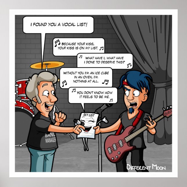 Vocalist Music Humour Funny Pun Poster (Front)