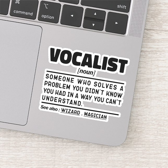 Vocalist Noun Definition Voice Performer Funny  (Detail)