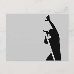 Vocalist Silhouette Postcard