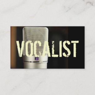 Vocalist, Singer, Performer, Music, Lessons Mic Business Card