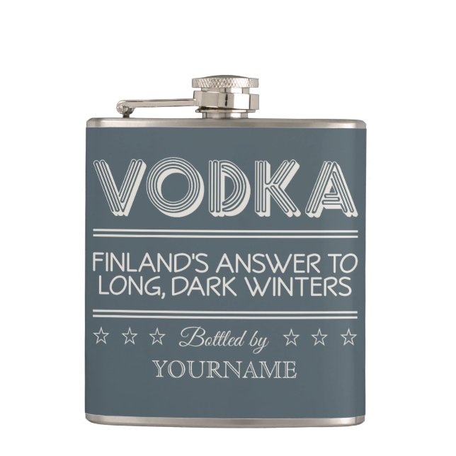 VODKA custom colour flask (Front)