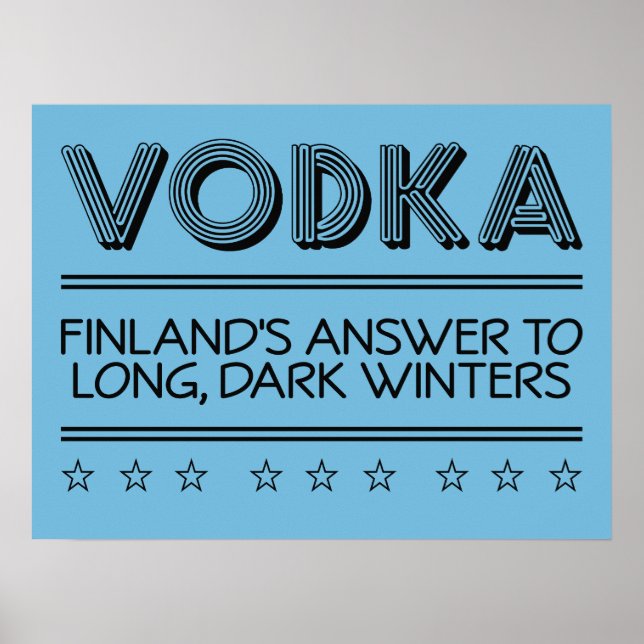 VODKA custom colour poster (Front)