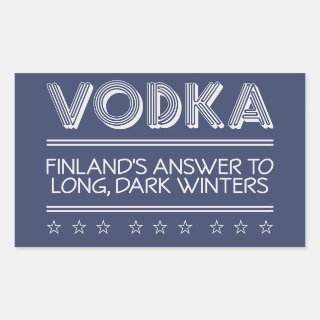 VODKA custom colour stickers (Front)