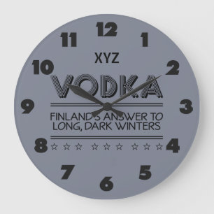VODKA custom colour wall clock