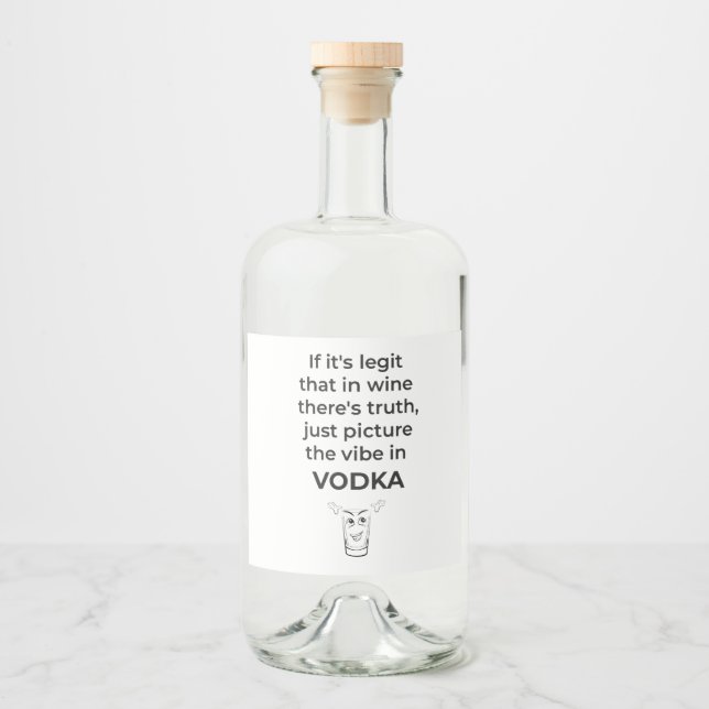 Vodka Fun Liquor Bottle Label (Front)