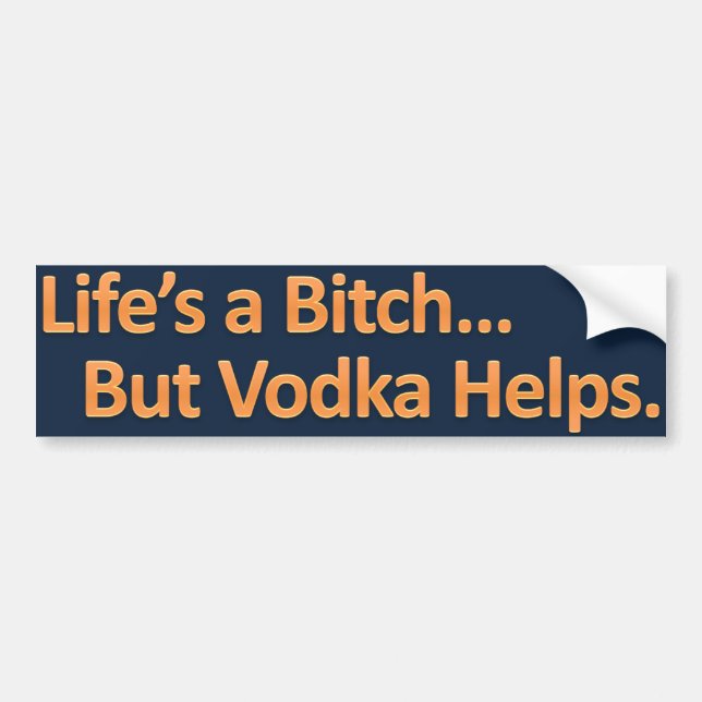 Vodka Helps Bumpersticker Bumper Sticker (Front)