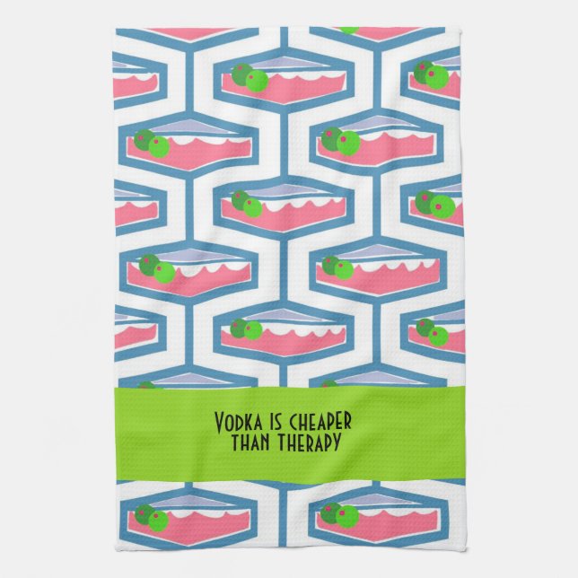 Vodka is cheaper than therapy kitchen towel (Vertical)