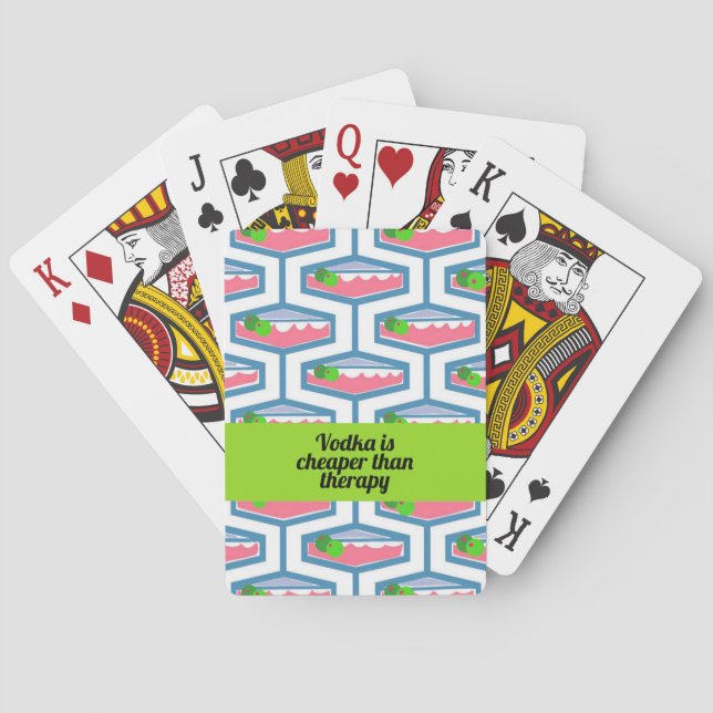 Vodka is cheaper than therapy playing cards (Back)