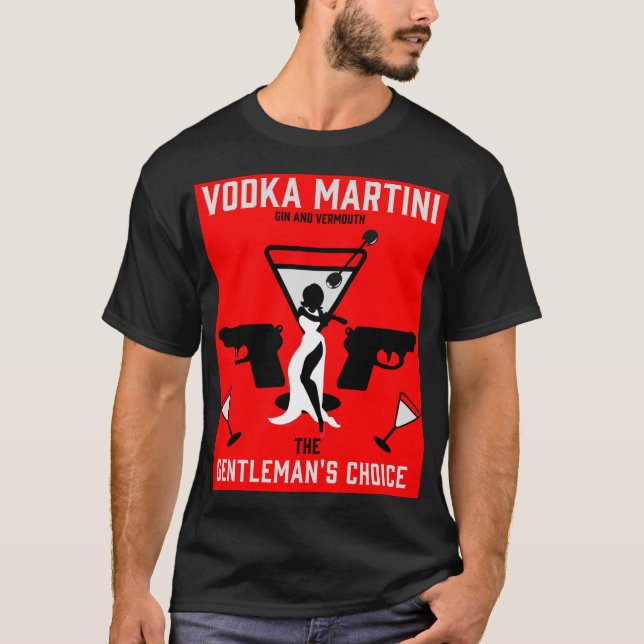 Vodka Martini Drink Gift T-Shirt (Front)