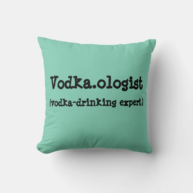 Vodka.ologist Throw Pillow (Front)