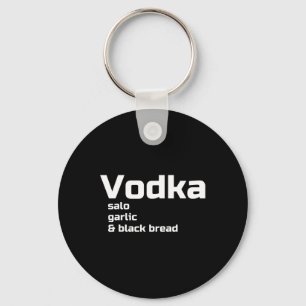 Vodka Salo Garlic And Black Bread Funny Ukrainian Keychain
