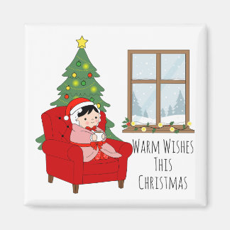 Vœux chaleureux ce Noël – aimant