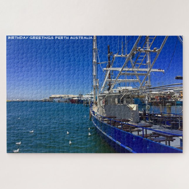 Vœux d'anniversaire Perth Australie Puzzle (Horizontal)