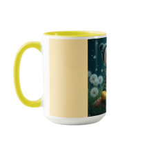 Voeux dans la Mug à vent et la vaisselle