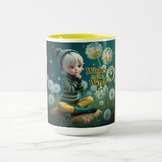 Voeux dans la Mug à vent et la vaisselle