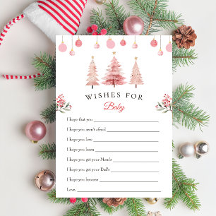 Voeux d'arbre de Noël pour carte Baby shower bébé