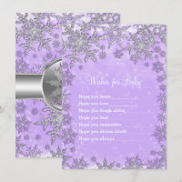 Vœux de flocons de neige violets pour carte de fêt
