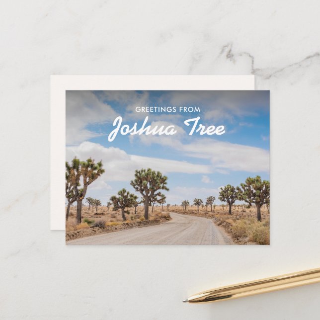 Voeux de la carte postale Joshua Tree (Devant/Arrière en situation)